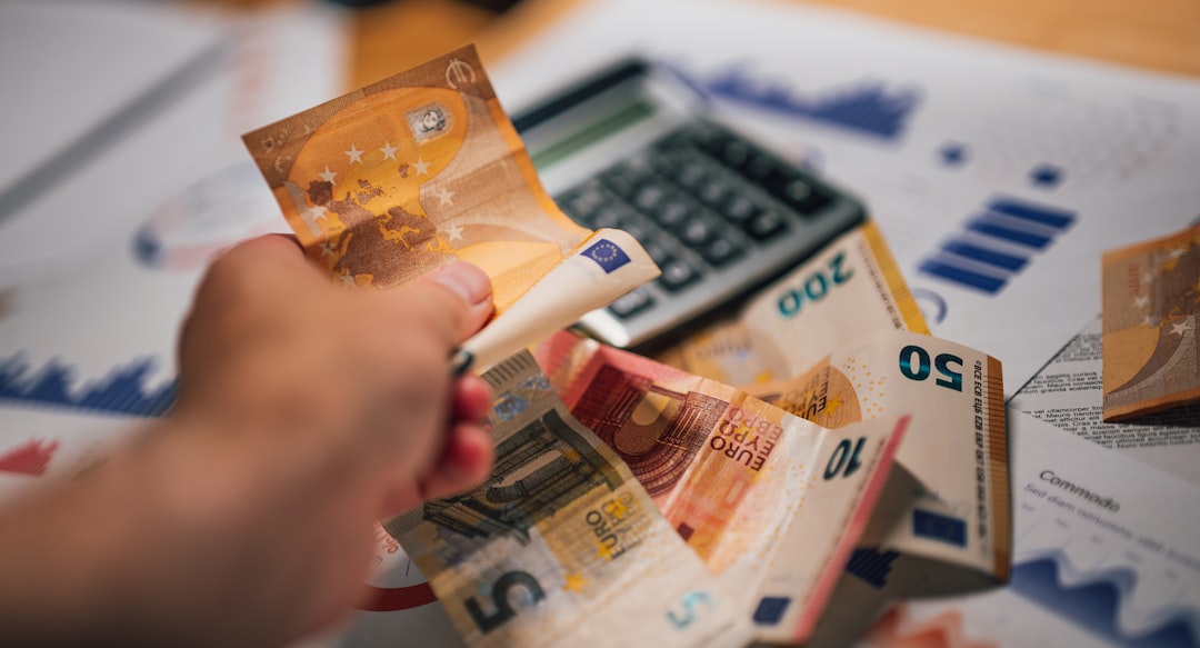 Business finance household expenses euro currency banknotes